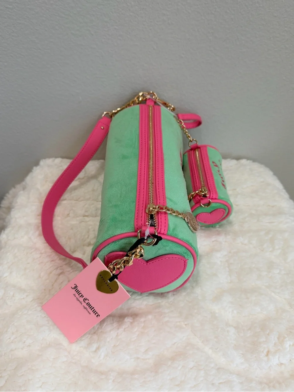 💖JUICY COUTURE RETRO GREEN💚CHOOSE SCOOTIE DOGS BARREL SATCHEL